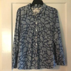 LOFT Softened Chambray Shirt